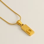 Gold color / 1 Piece Simple Series Hip-Pop/Rock Letter D Stainless Steel  Gold Color Unisex Pendant Necklaces Picture4